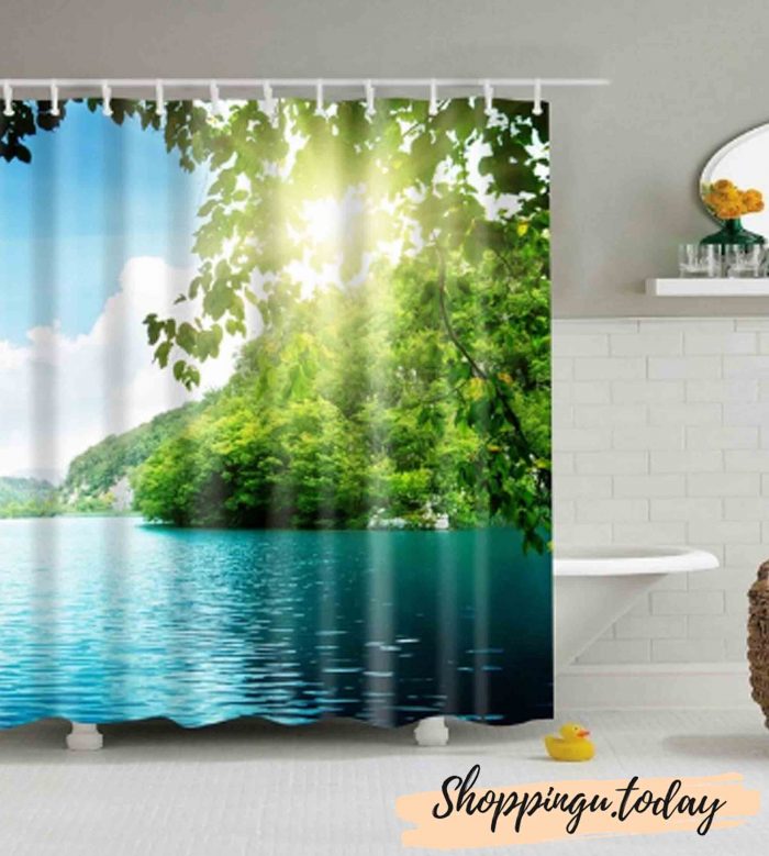 Green Plant beach Shower curtain BS103