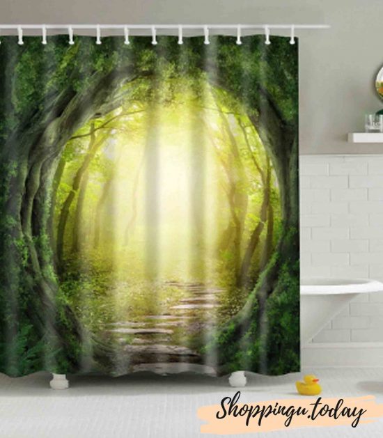 Green Plant beach Shower curtain BS106