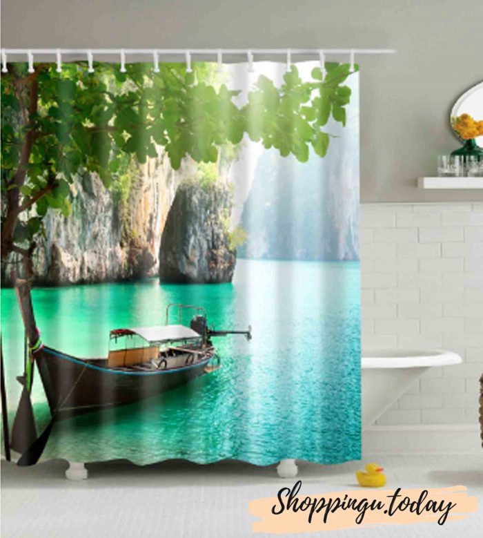 Green Plant beach Shower curtain BS107