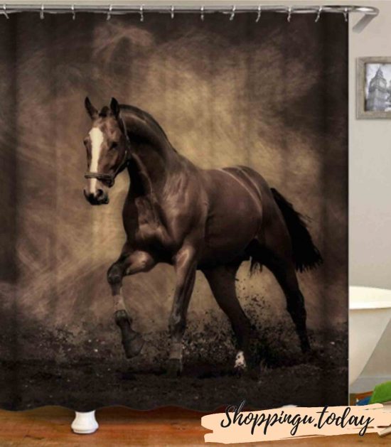 Horse on Bathroom Shower Curtain BS114