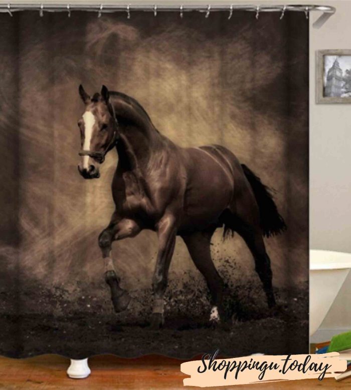 Horse on Bathroom Shower Curtain BS114