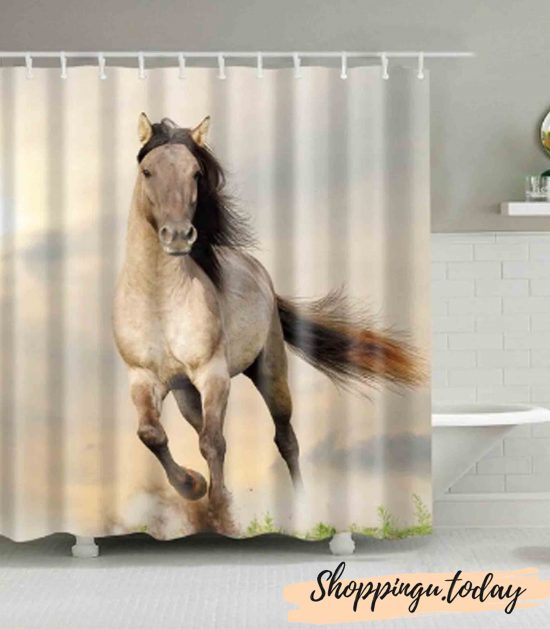 Horse on Bathroom Shower Curtain BS116