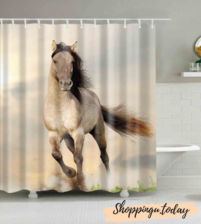 Horse on Bathroom Shower Curtain BS116