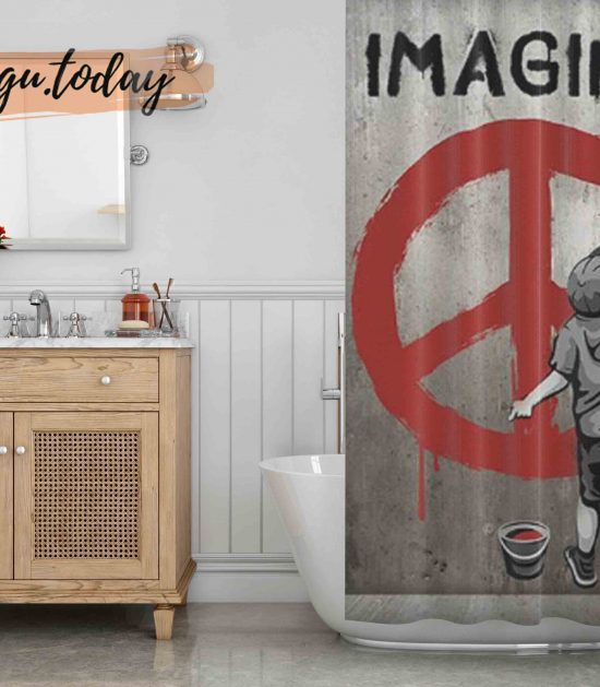 Imagine Peace Graffiti Shower Curtain