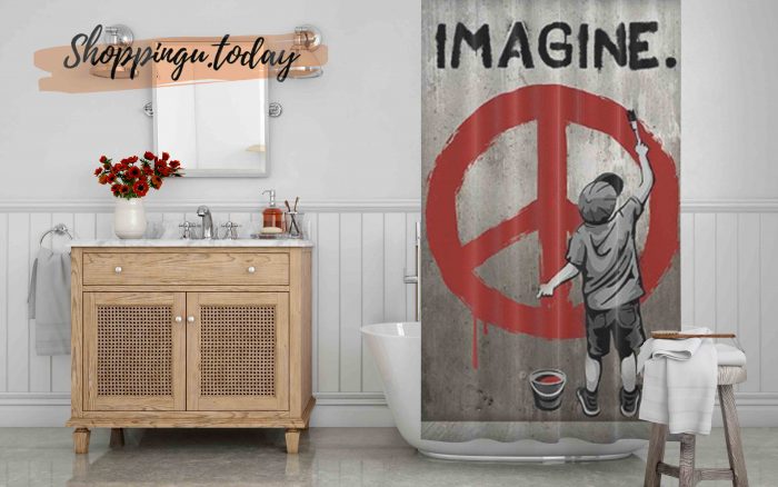 Imagine Peace Graffiti Shower Curtain