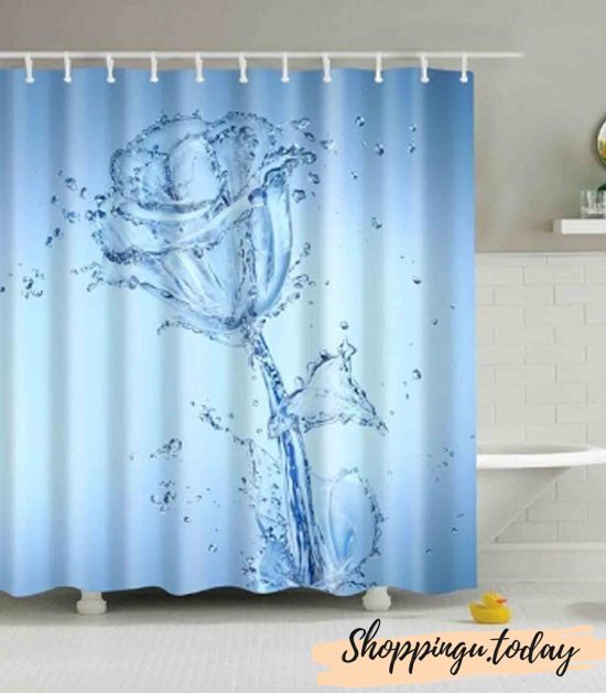 Liquid Rose on Bathroom Shower Curtain BS125