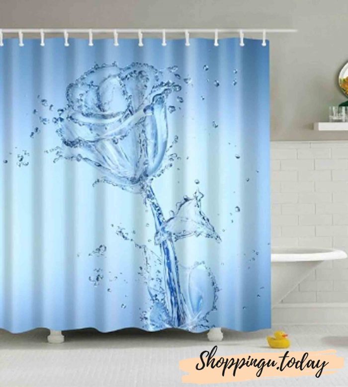 Liquid Rose on Bathroom Shower Curtain BS125