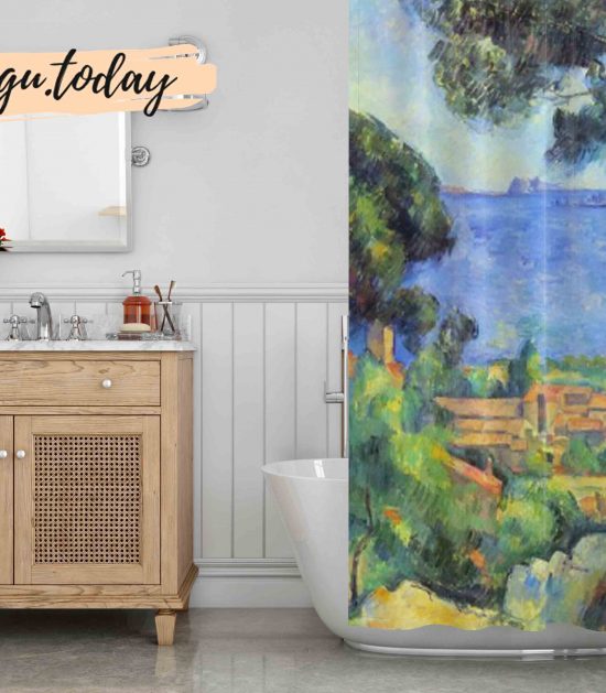 My Village Art Shower Curtain