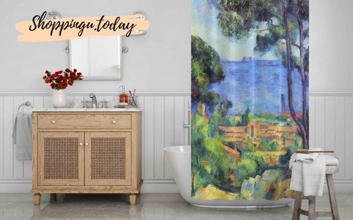 My Village Art Shower Curtain