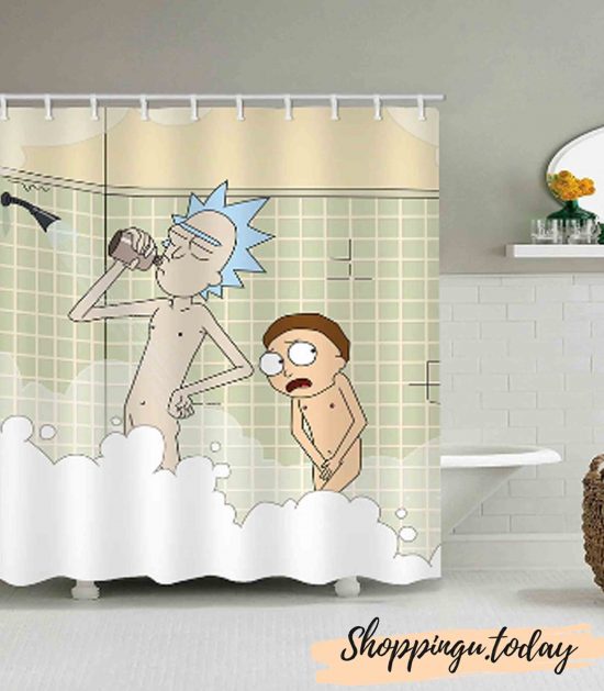 Rick And Morty Naked Shower Curtain BS118