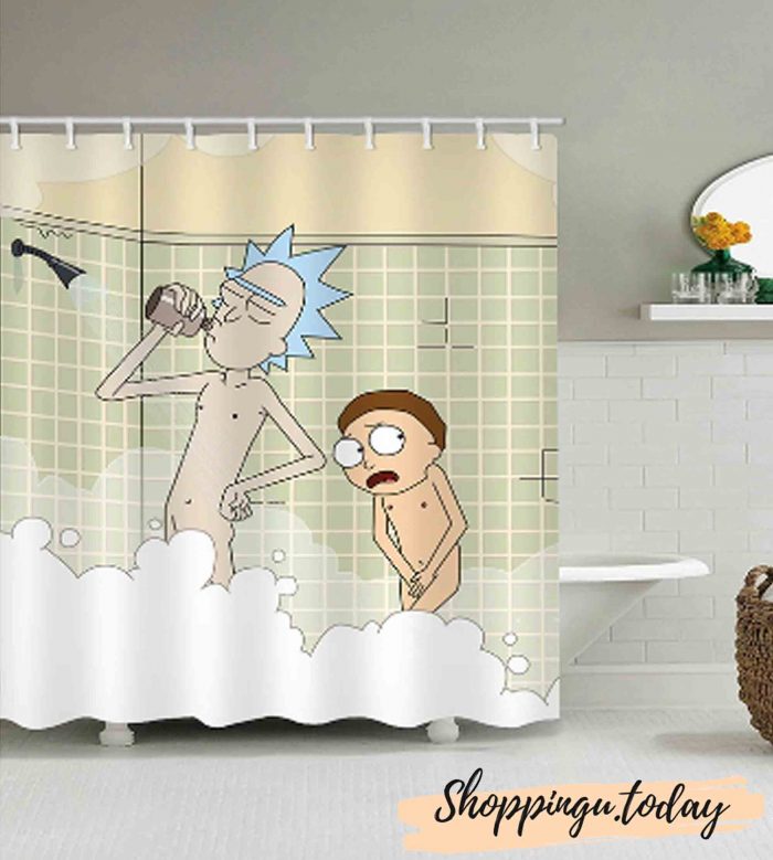 Rick And Morty Naked Shower Curtain BS118