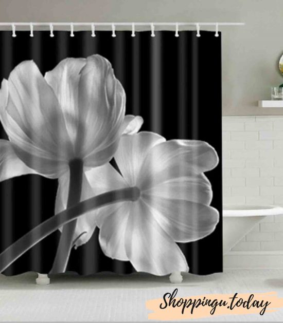 Rose On Bathroom Shower Curtain BS0124