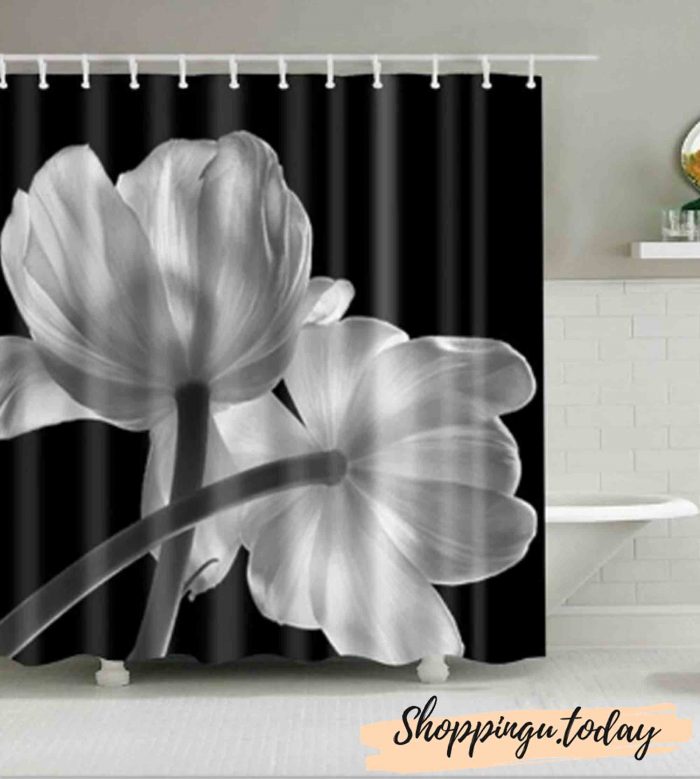 Rose On Bathroom Shower Curtain BS0124