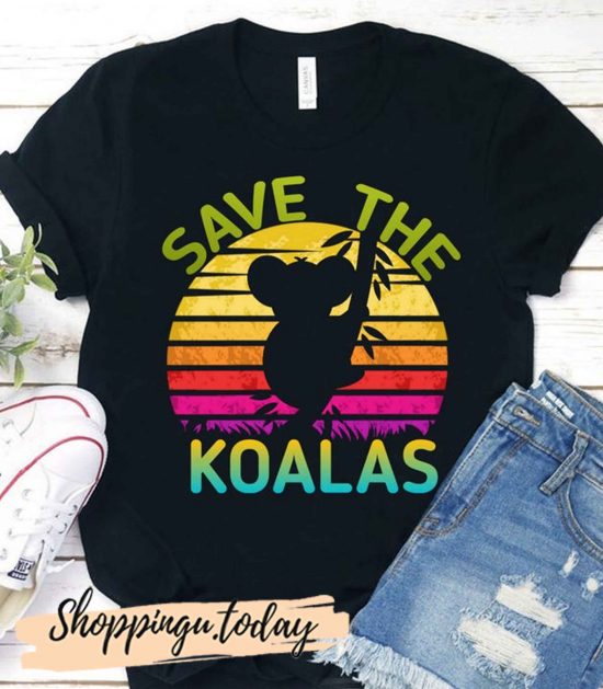 Save the koalas vintage retro shirt