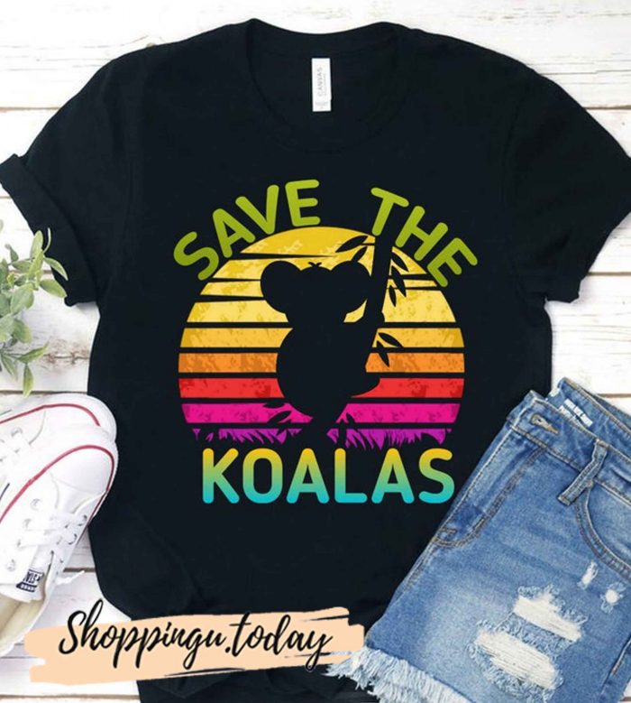 Save the koalas vintage retro shirt