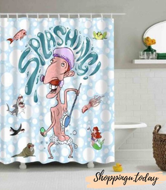 Splasing Bathroom Shower Curtain BS0123