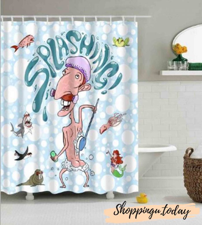 Splasing Bathroom Shower Curtain BS0123