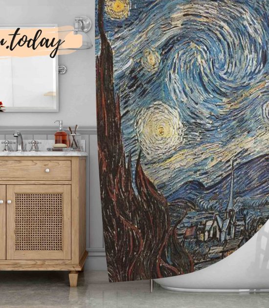 Starry Night Art Shower Curtain