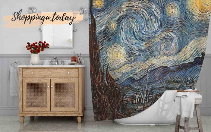 Starry Night Art Shower Curtain