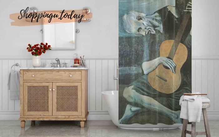 The Old Guitarist Shower Curtain