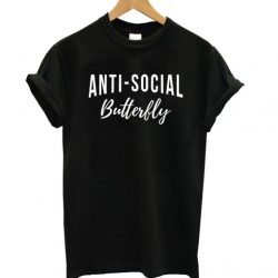 Anti-Social Butterfly Black LT T Shirt