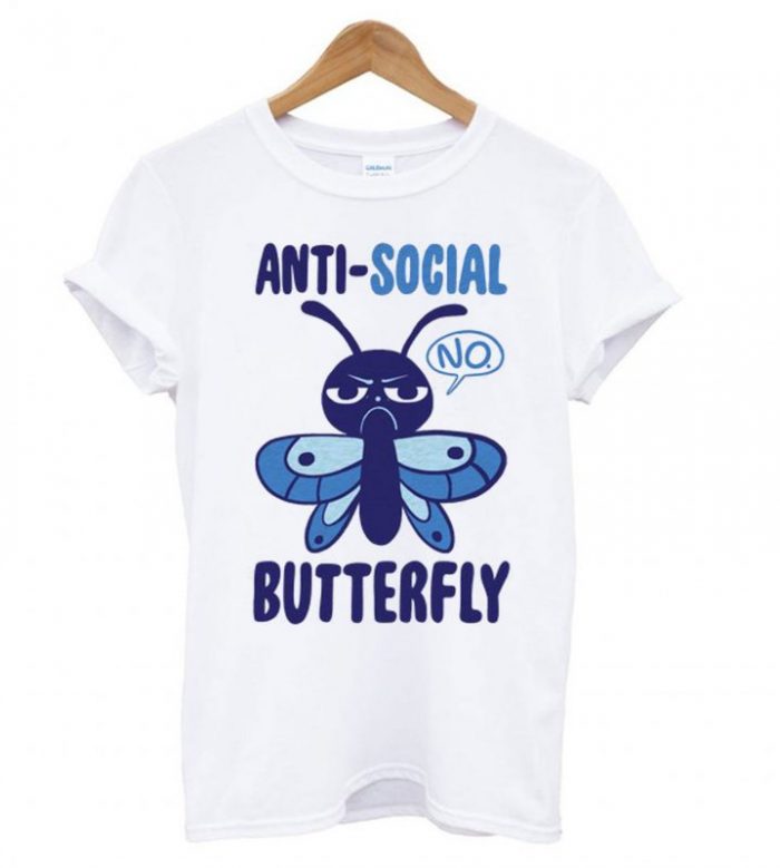 Anti-Social Butterfly Racerback LT T Shirt