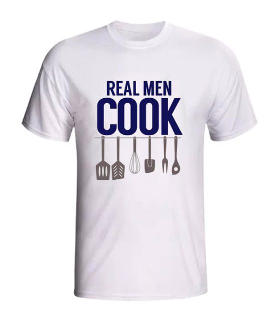 Apron dad or grandpa funny real men cook LT T Shirt