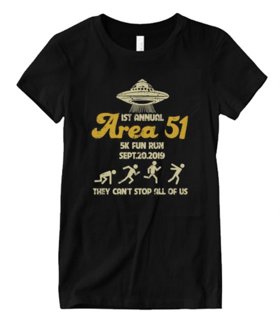 Area 51 Alien Parody Funny UFO LT T Shirt