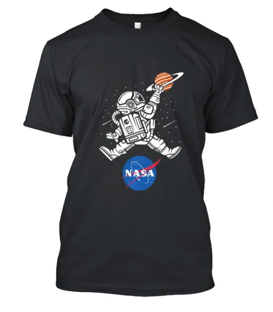 Astronaut Basketball Jump Nasa Pullover LT T Shirt