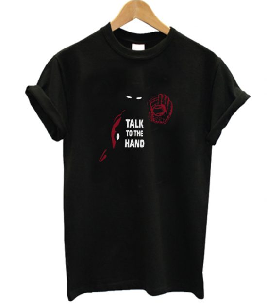 Avengers Iron Man talk to the hand LT T Shirt