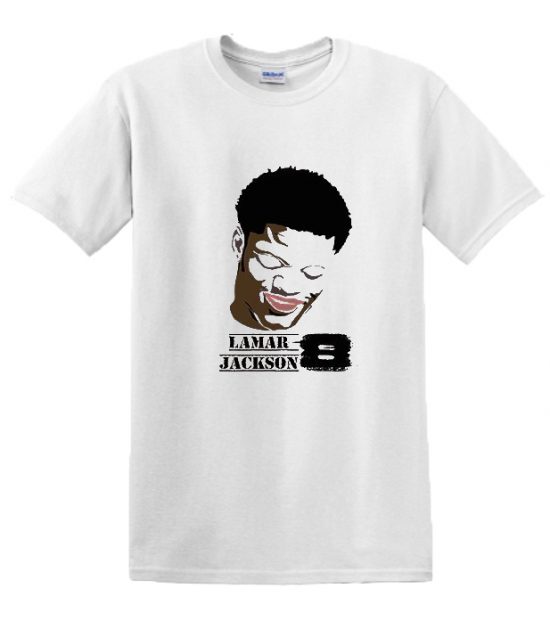 Lamar Jackson 8 Logo NL Tshirt