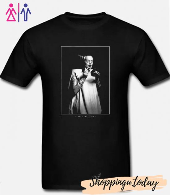 Bride of Frankenstein Looks That Kill Juniors and Women Black T-Shirts