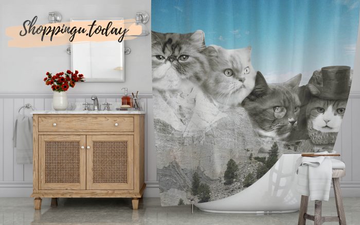 Cat Mountains Shower Curtain