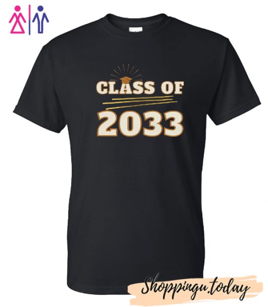 Class of 2033 Grow With Me School Graduation T-Shirt