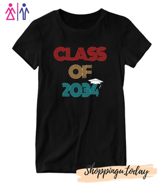 Class of 2034 Grow With Me Graduation T shirt