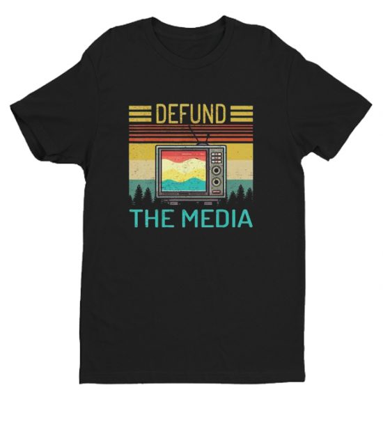 Defund the media retro Vintage T Shirt