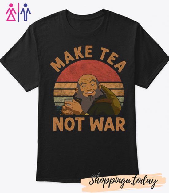 Retro Sunset Make Tea Not War Shirt