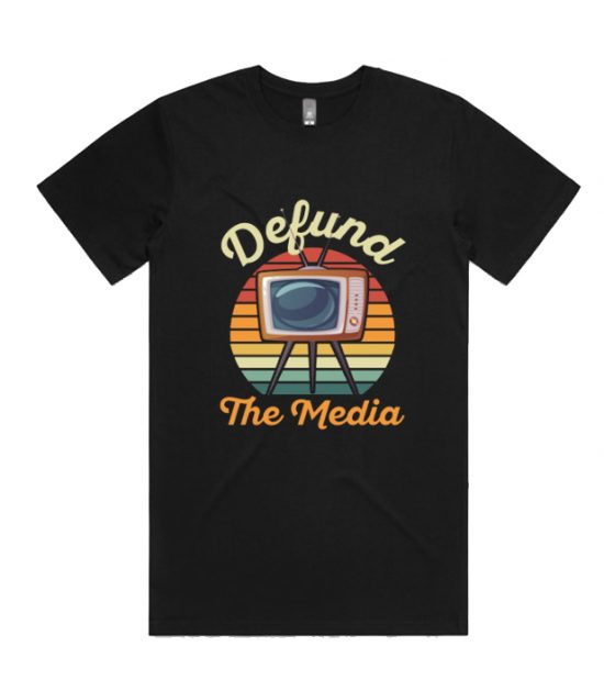 Retro Vintage Defund The Media T-Shirt