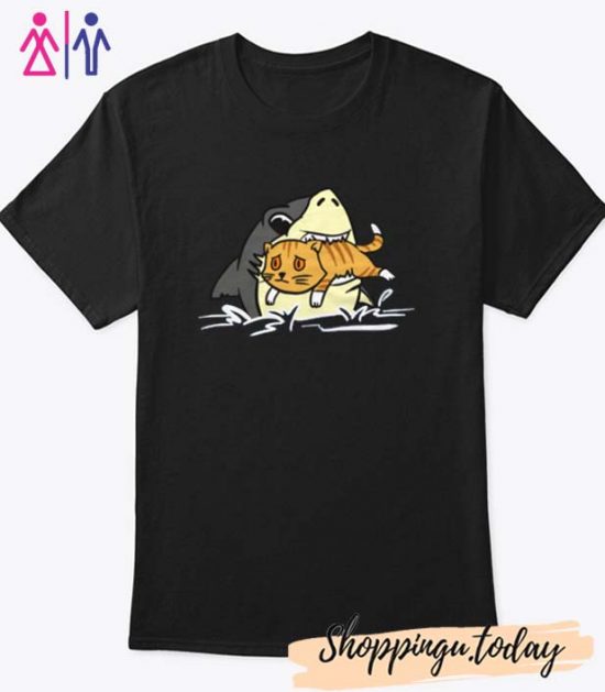 Shark Eating Kitten T-Shirt