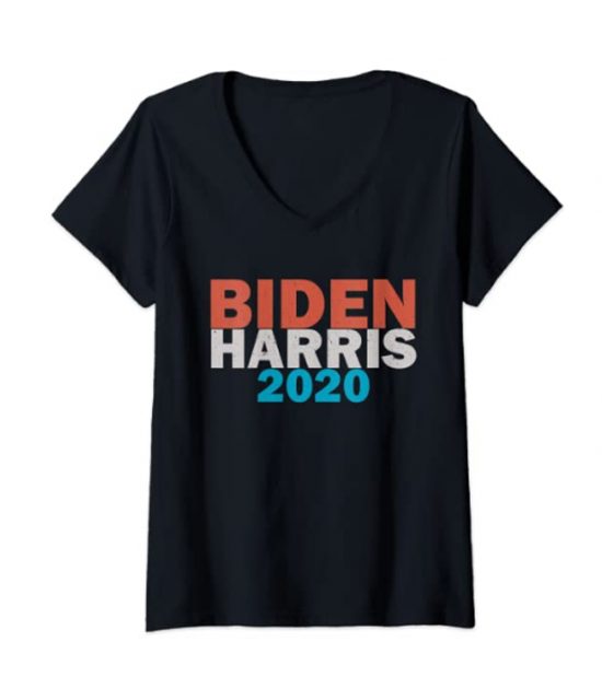 Womens Biden Harris V-Neck T-Shirt