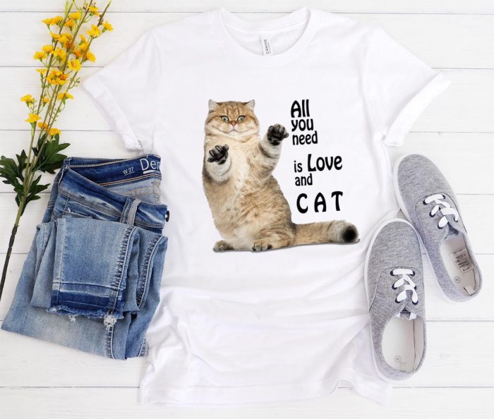 All you need is love and cat Funny Trending t-shirt