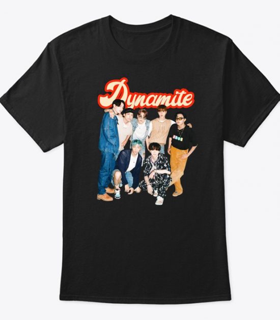 BTS Dynamite Group Retro T-Shirt