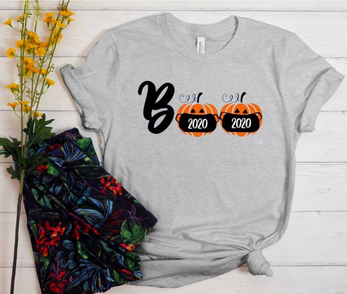 Boo Pumpkin Covid Halloween Cool Trending T-Shirt