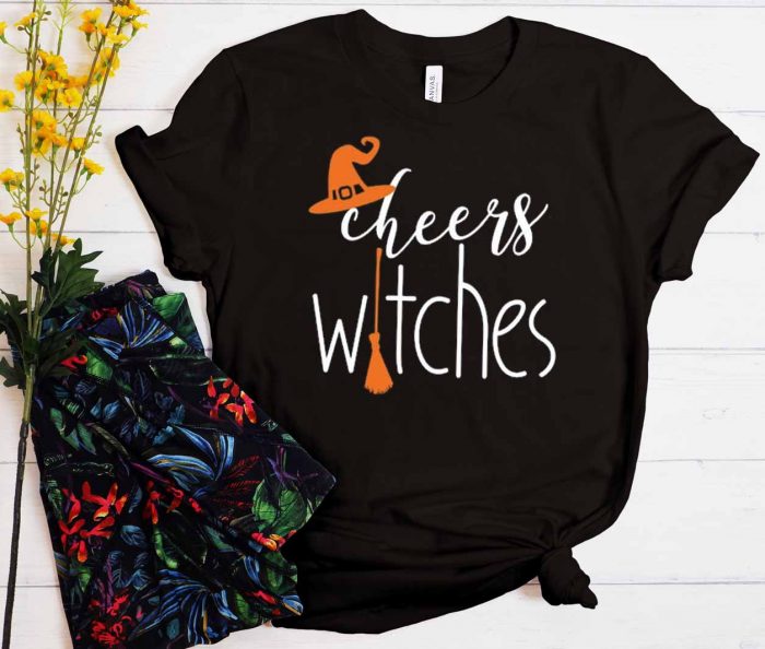 Cheers Witches Halloween Cool Trending T-Shirt