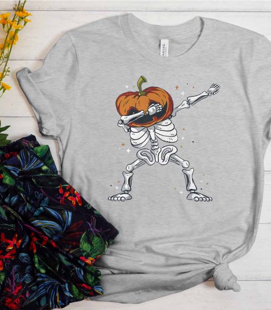 Dabbing Pumpkin Halloween Cool Trending T-Shirt