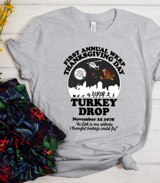 First annual WKRP thanksgiving day Turkey drop T-Shirt