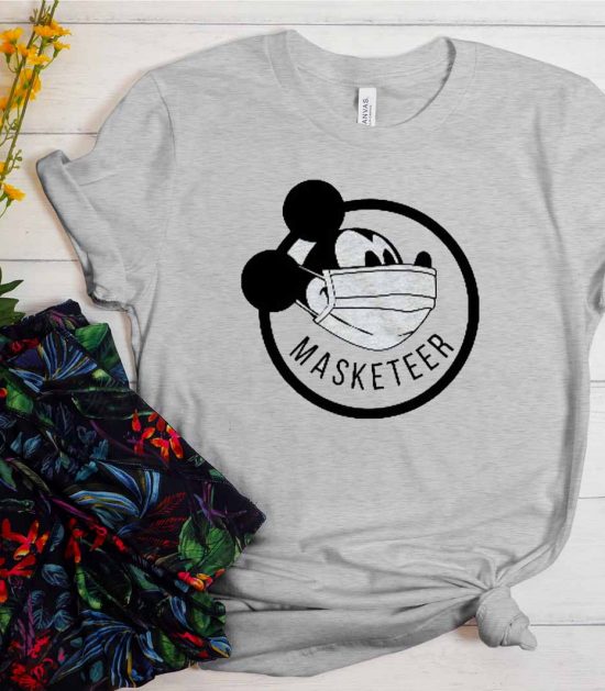 Masketeer Mask Mickey Covid Halloween Cool Trending T-Shirt