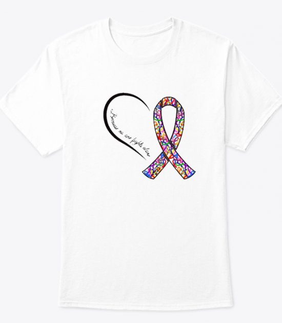 Multicolor Ribbon All Cancer Awareness T Shirt