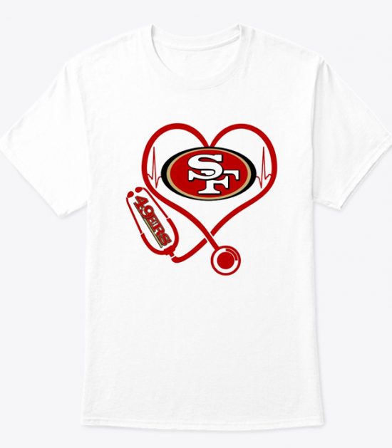 Nurse heart San Francisco 49ers T Shirt