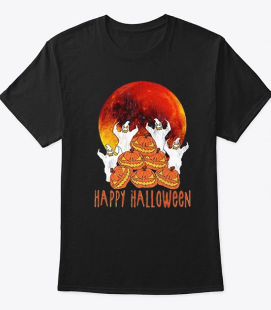 Pumpkin Ghost Moon VIntage T Shirt